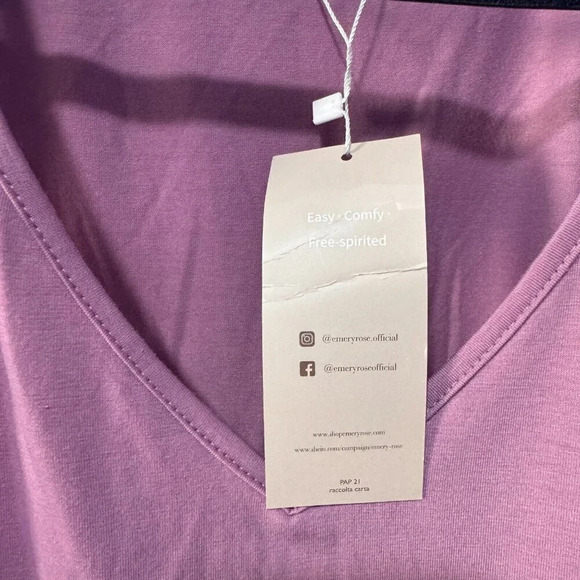 Emery Rose size medium dark pink NWT SHIRT - Picture 3 of 4